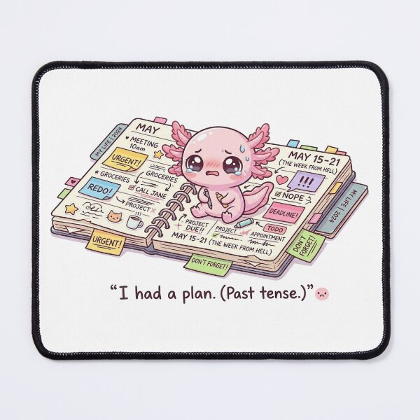 Item preview, Kawaii Axolotl Planner Chaos Past Tense designed and sold by Visual Dept..
