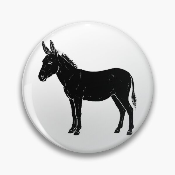 Item preview, Donkey Silhouette – Minimalist Farm Animal Art designed and sold by furrydrool.