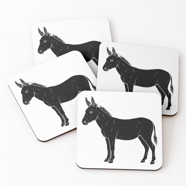 Item preview, Donkey Silhouette – Minimalist Farm Animal Art designed and sold by furrydrool.
