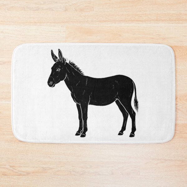 Item preview, Donkey Silhouette – Minimalist Farm Animal Art designed and sold by furrydrool.