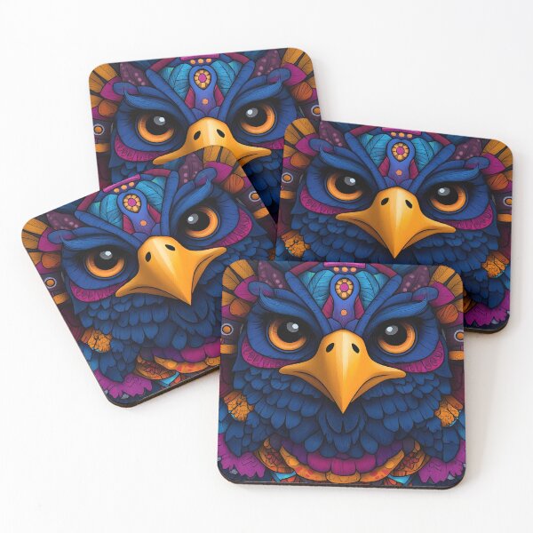 Item preview, Vibrant Tribal Owl Mandala Illustration designed and sold by Angellacelin.