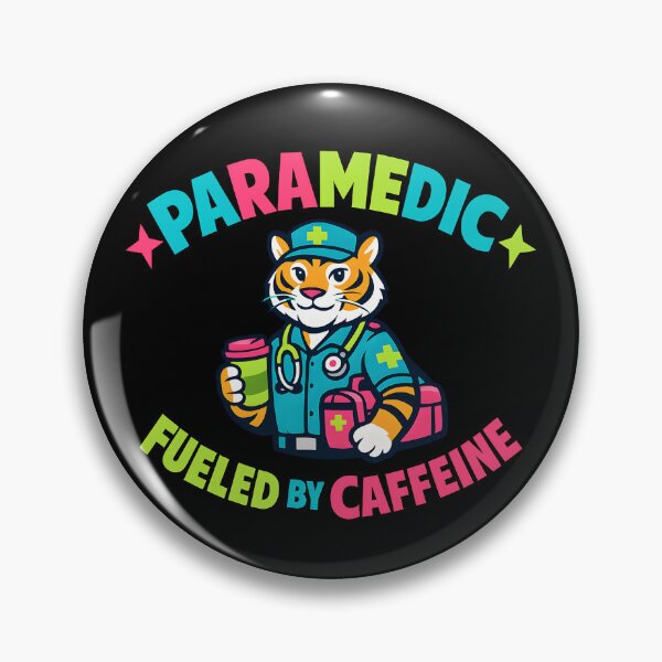 Item preview, Paramedic Fueled by Caffeine – Cute Tiger EMT Medic Design designed and sold by ClinicalHubs.