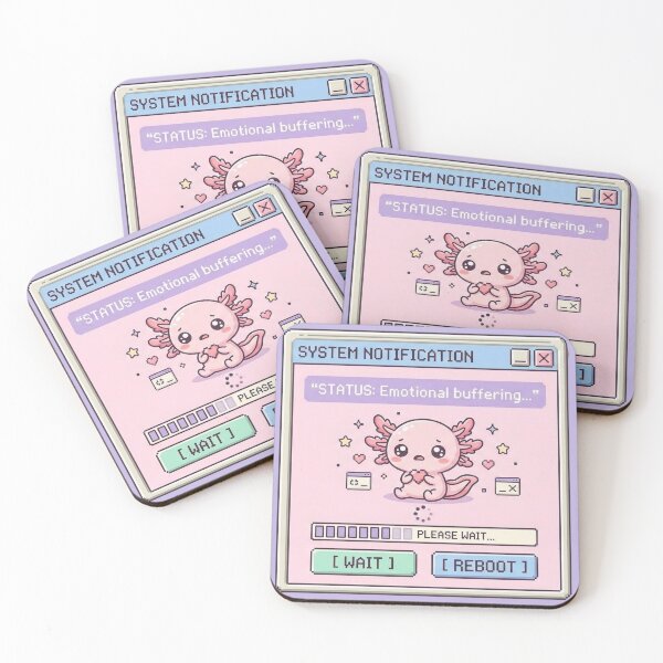 Item preview, Kawaii Axolotl Emotional Buffering Pop Up designed and sold by Visual Dept..