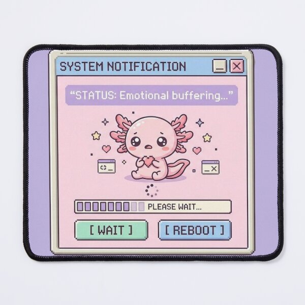 Item preview, Kawaii Axolotl Emotional Buffering Pop Up designed and sold by Visual Dept..