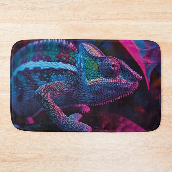 Item preview, Chameleon in a tropical jungle under mystical lighting designed and sold by Mauswohn.