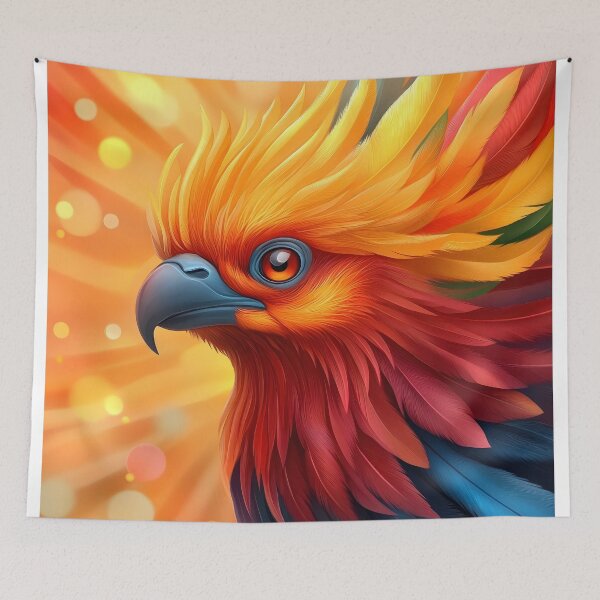 Item preview, Radiant Firebird – Vibrant Phoenix Portrait designed and sold by Angellacelin.