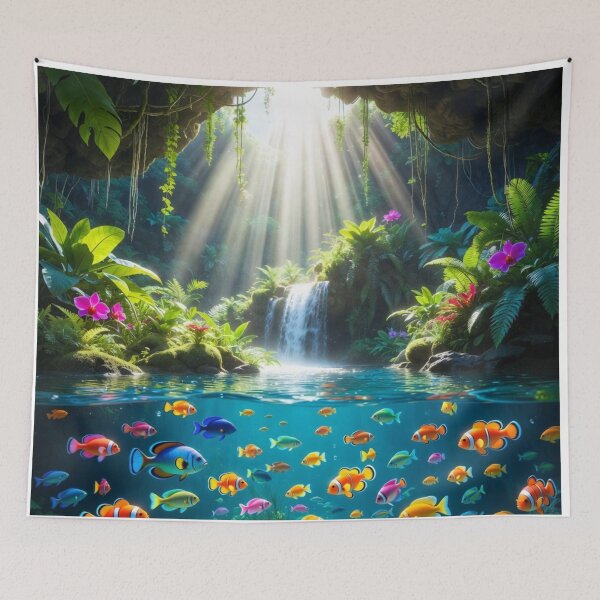 Item preview, Enchanted Jungle Lagoon Glow designed and sold by PixelVibe782.