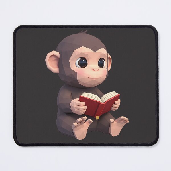 Item preview, Monkey Reading A Book Bookworm Funny Retro designed and sold by SunfullyYours.