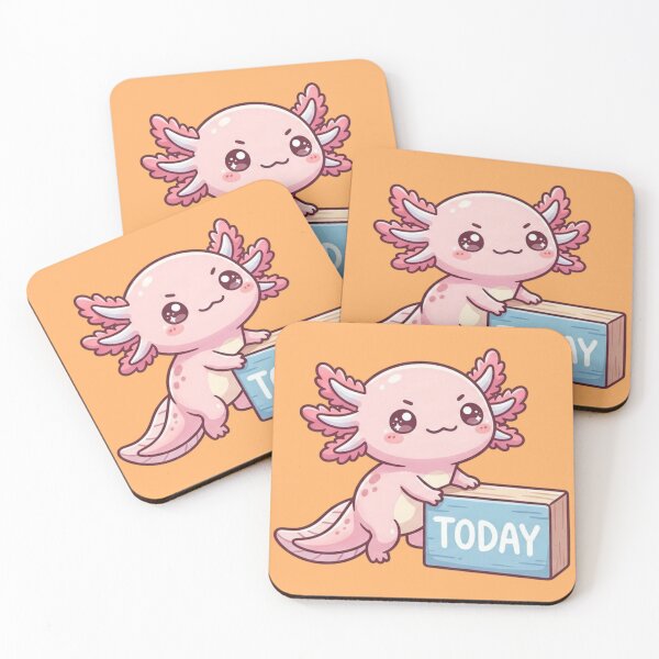 Item preview, Kawaii Axolotl Today Gentle Motivation designed and sold by Visual Dept..