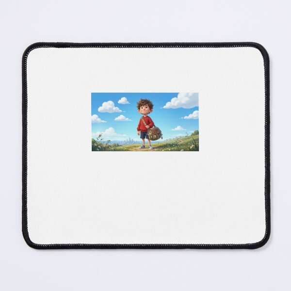 Item preview, Cute Adventure Boy – Whimsical Nature Cartoon Art designed and sold by TrendTonic1.