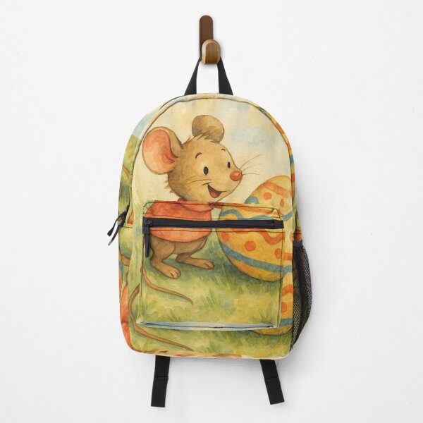 Item preview, Cute mouse paints large Easter egg watercolor illustration designed and sold by Mauswohn.
