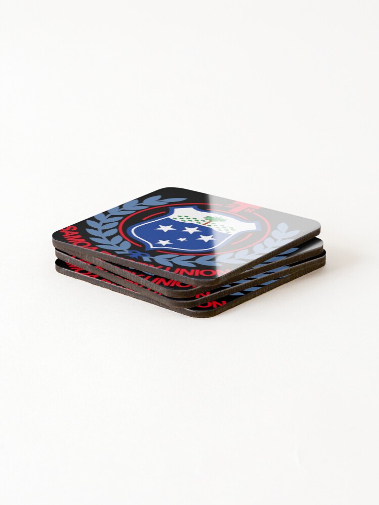 Thumbnail 4 of 5, Coasters (Set of 4), Samoa Rugby Union designed and sold by PowerShadow.