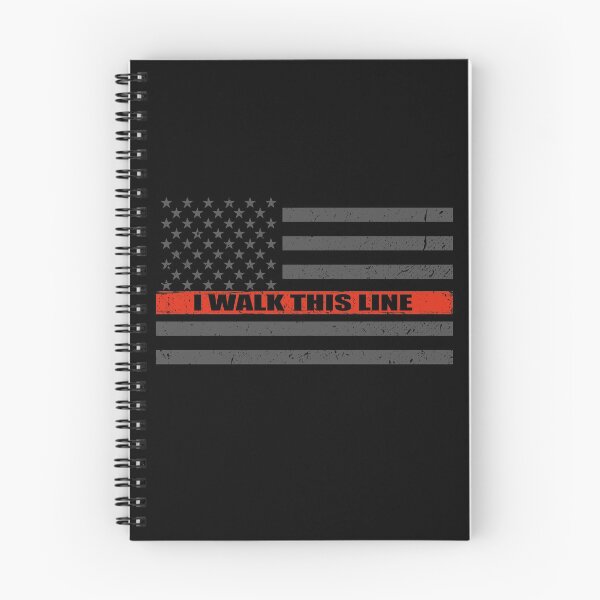 Item preview, I Walk This Line Firefighter Thin Red Line Flag designed and sold by bluelinegear.
