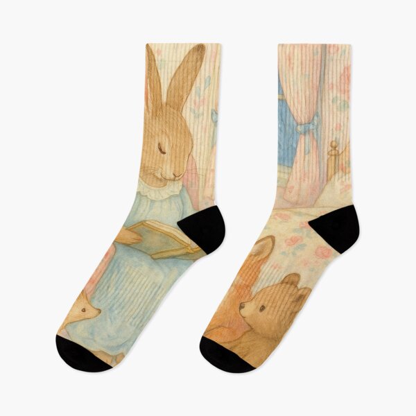Item preview, Rabbit reads stories to forest animals in the children's room designed and sold by Mauswohn.
