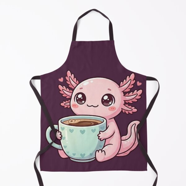 Item preview, Kawaii Axolotl Coffee Cozy Hearts designed and sold by Visual Dept..