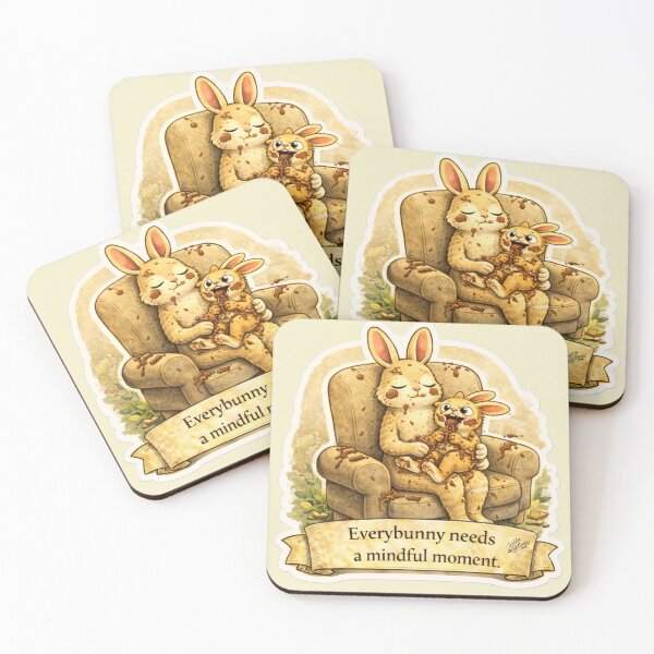 Item preview, Everybunny needs a mindful moment designed and sold by WildStillness.