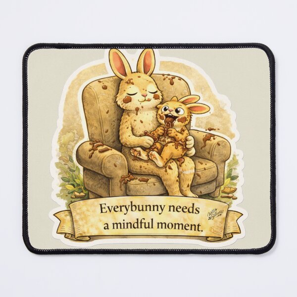 Item preview, Everybunny needs a mindful moment designed and sold by WildStillness.