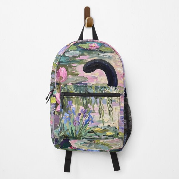 Item preview, Black Cat in Water Lily Pond Painting designed and sold by Bappy888.