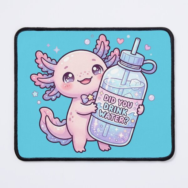 Item preview, Kawaii Axolotl Did You Drink Water designed and sold by Visual Dept..