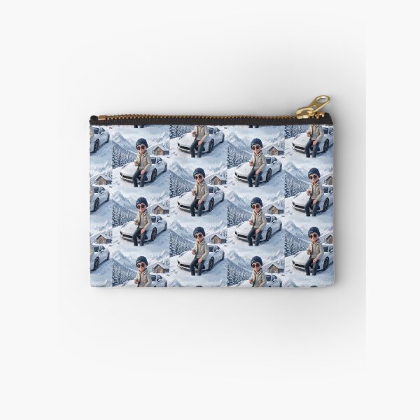 Item preview, Winter Adventure Boy with Sports Car – Snow Mountain 3D Art designed and sold by TrendTonic1.