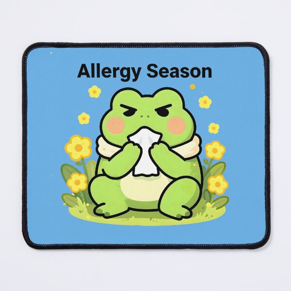 Item preview, Allergy Season Survivor – Grumpy Frog Sneezing Spring Meme designed and sold by AnimalAirtistry.