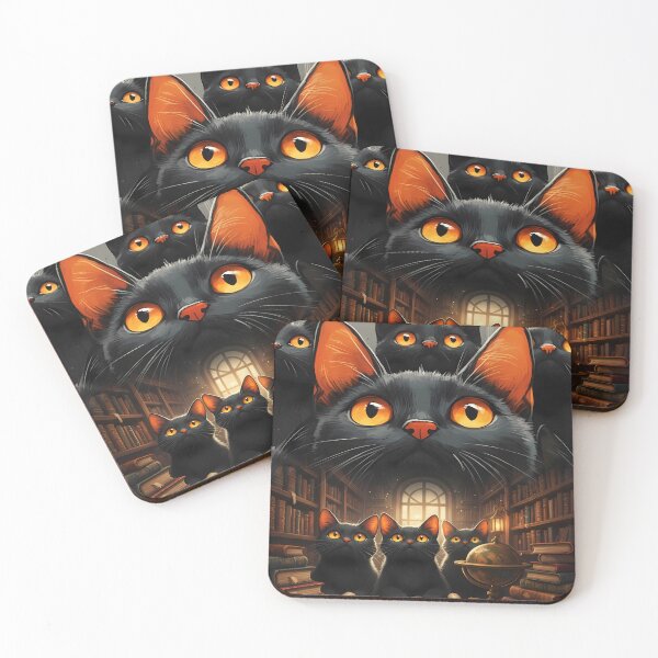 Item preview, Black Cats in Library designed and sold by Bappy888.