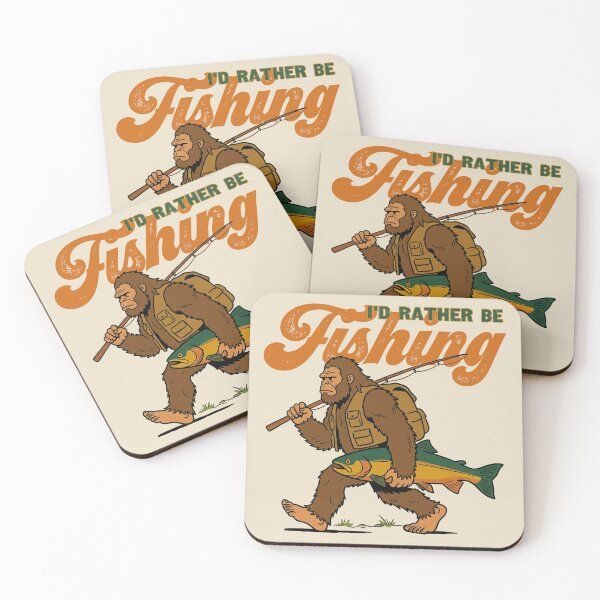 Item preview, Bigfoot I'd Rather Be Fishing. designed and sold by EunsooLee.
