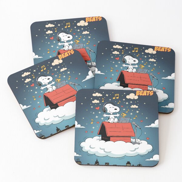 Item preview, Snoopy's Excited Beats Cartoon Illustration designed and sold by Bensoncreatives.