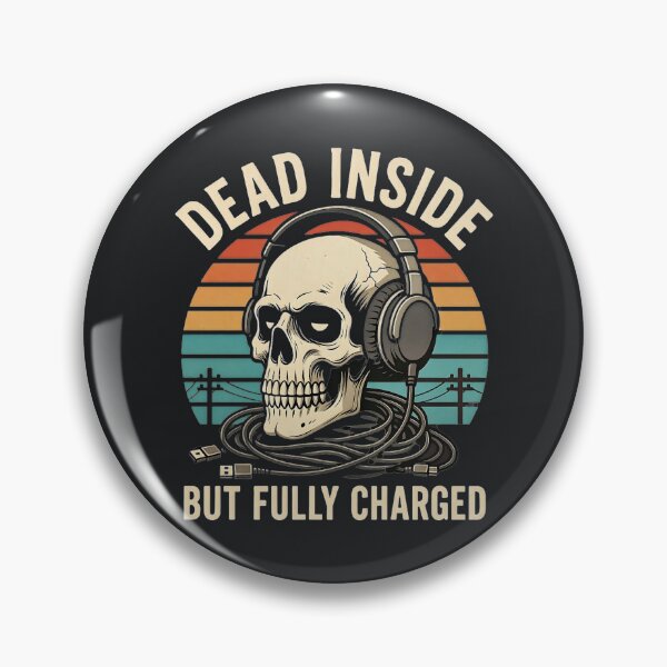 Item preview, Dead Inside Skull – Retro Gamer Tech Humor designed and sold by Taans-Creation.