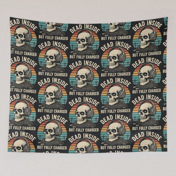Item preview, Dead Inside Skull – Retro Gamer Tech Humor designed and sold by Taans-Creation.