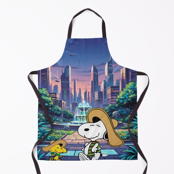 Item preview, Snoopy and Woodstock in Futuristic City designed and sold by Bensoncreatives.