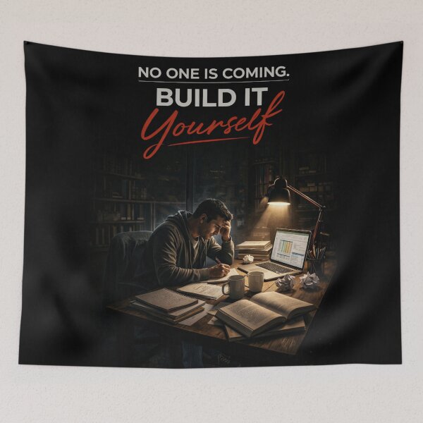 Item preview, No One Is Coming. Build It Yourself. designed and sold by TheMindsetFuel.