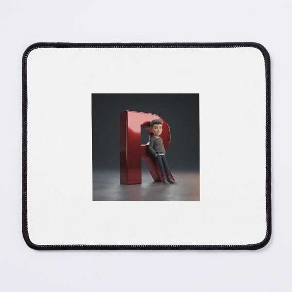 Item preview, Letter R Character Art – Stylish 3D Alphabet Boy designed and sold by TrendTonic1.
