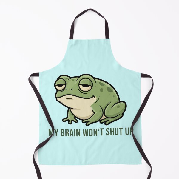 Item preview, Overthinking Frog Sticker – Too Many Thoughts Anxiety Meme Shirt designed and sold by ZyxDes.
