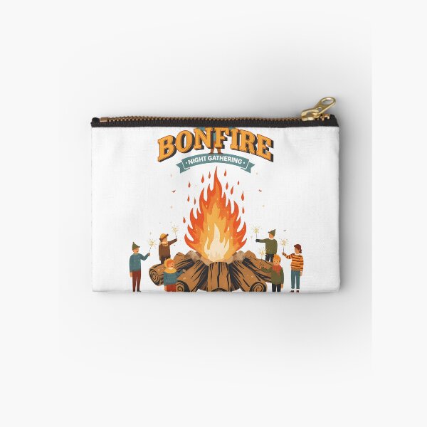 Item preview, Bonfire Night Gathering Nov 5th Retro Autumn Art designed and sold by LoliDesignShop.