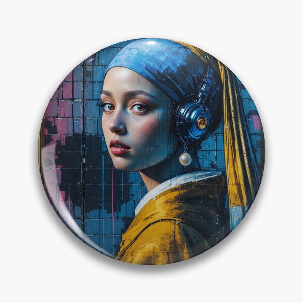 Item preview, Girl with a Pearl Earring - Urban Street Art Remix designed and sold by AleksKos.