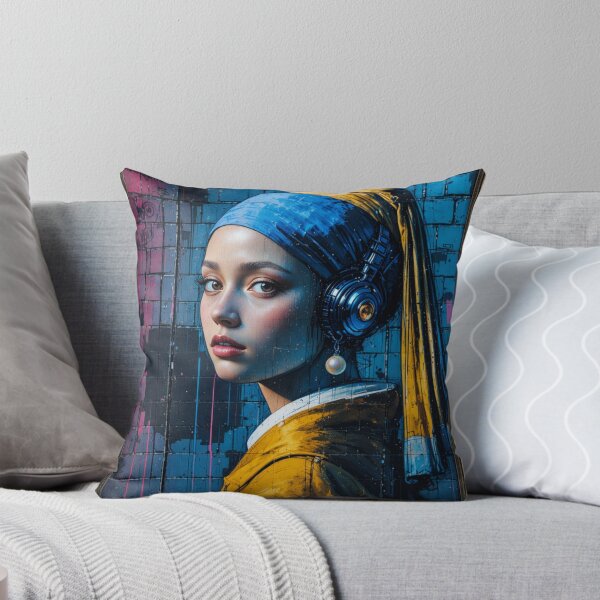 Item preview, Girl with a Pearl Earring - Urban Street Art Remix designed and sold by AleksKos.