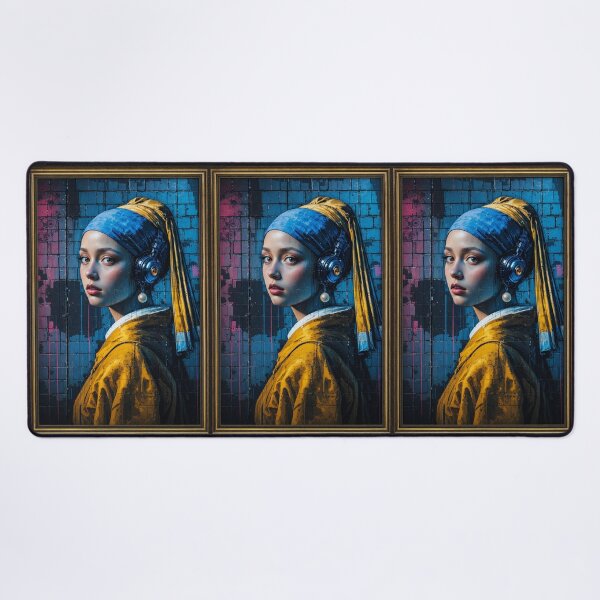 Item preview, Girl with a Pearl Earring - Urban Street Art Remix designed and sold by AleksKos.