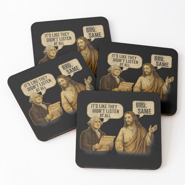 Item preview, George Washington And Jesus Bro Same Funny History Religious Patriot Meme designed and sold by River Silva.