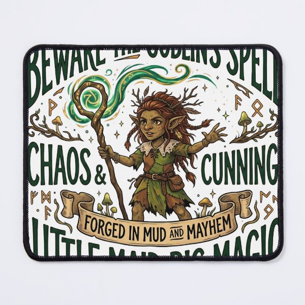 Item preview, Green Magic Mythical Maid - Hand Drawn Folk Illustration designed and sold by LineLoo.