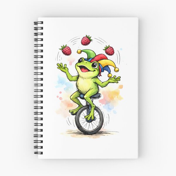 Item preview, Jester Frog on Monocycle Juggling Raspberries  designed and sold by TomelaGio.