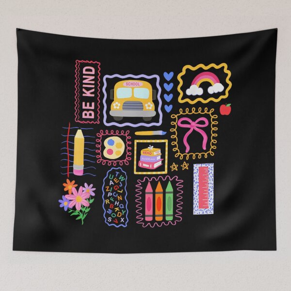 Item preview, Back to School Aesthetic Doodle Collage Teacher and Student Classroom Art designed and sold by Taniyah Gomes.