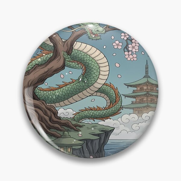 Item preview, Dragon and Koi in Cherry Blossom Scene designed and sold by Daniel Abdelmaseih.