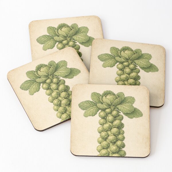 Item preview, Vintage Brussels Sprouts Botanical Print - Brassica Oleracea Kitchen Wall Art designed and sold by Darlin8888.
