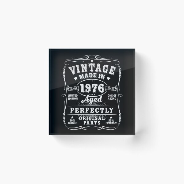 Item preview, Vintage 1976 Made In Aged Perfectly 50th Birthday Whiskey Label Art designed and sold by Taniyah Gomes.