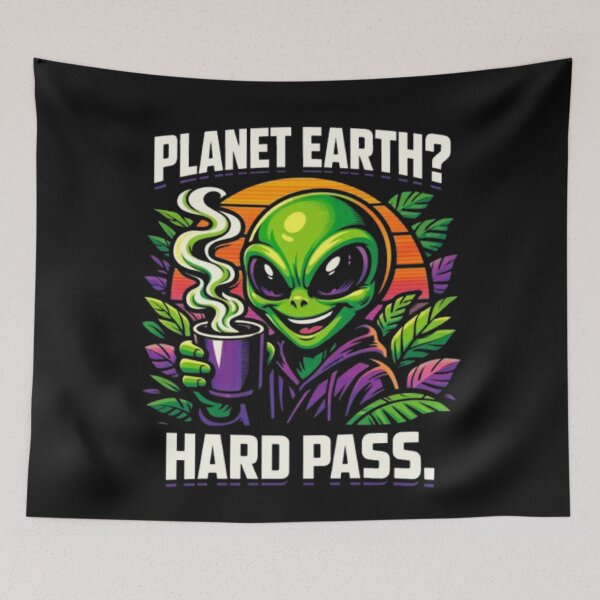 Item preview, Planet Earth Hard Pass Shirt – Funny Alien Statement Tee designed and sold by wanado.