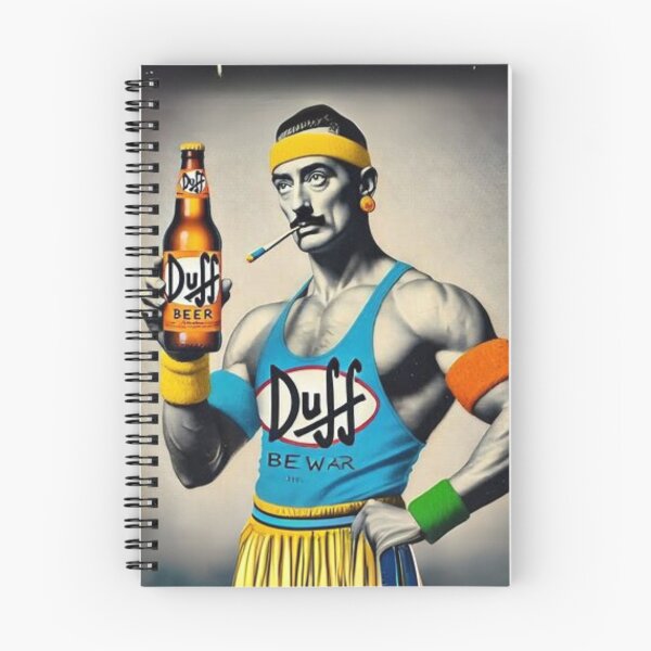 Item preview, “DUFF‑PUMPED TIME WARRIOR — The Retro Gym Beast Who Bench‑Presses the Multiverse” designed and sold by Print Fiction.