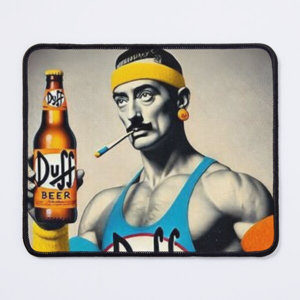 Item preview, “DUFF‑PUMPED TIME WARRIOR — The Retro Gym Beast Who Bench‑Presses the Multiverse” designed and sold by Print Fiction.