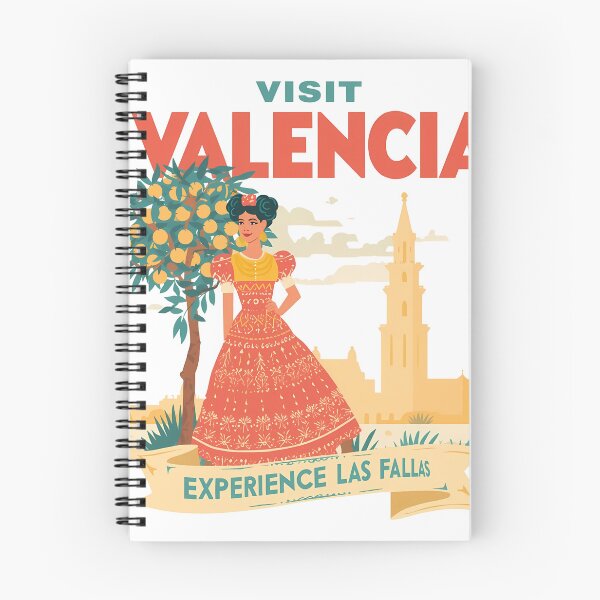 Item preview, Visit Valencia Las Fallas Fallera Retro Travel Art designed and sold by LoliDesignShop.