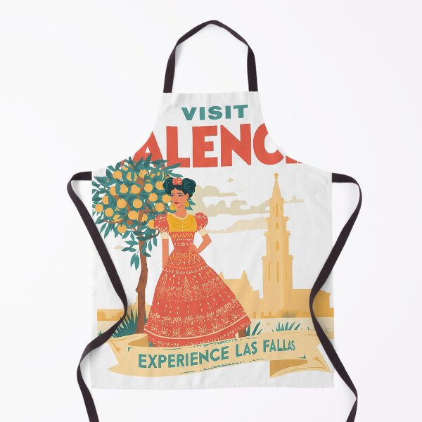 Item preview, Visit Valencia Las Fallas Fallera Retro Travel Art designed and sold by LoliDesignShop.